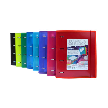▷ CARPETA FRAGA BLOCK A4 4A ACOLORLINE 10 SEPARADORES 4 ANILLAS | Taine - Imagen 1