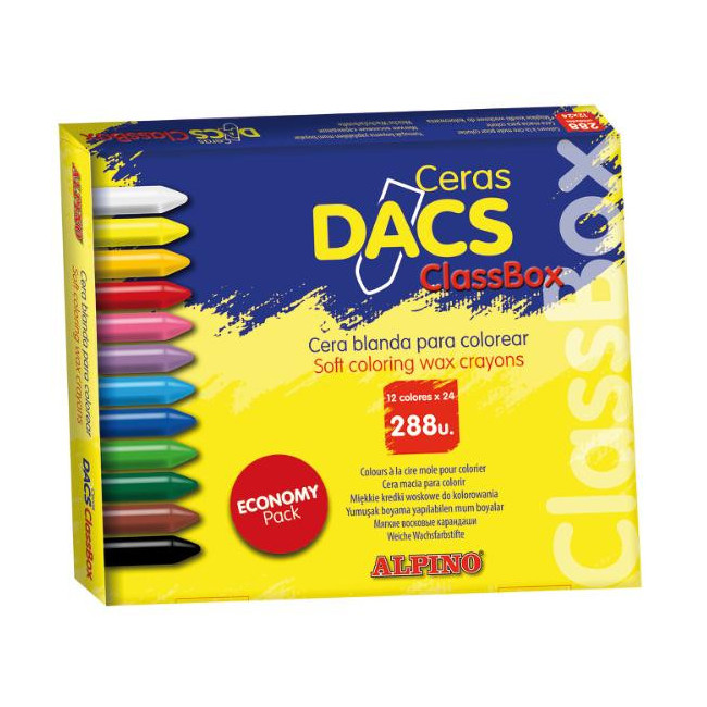 ▷ CERAS DACS 288 UDS. (24 UDS.X12 COLORES) SCHOOLPACK | Taine - Imagen 1