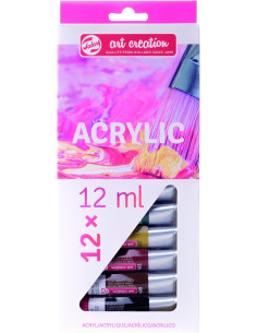 ▷ SET 12 TUBOS ACRILICOS 12ML ARTCREATION | Taine - Imagen 1