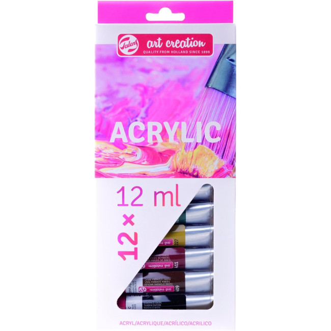 ▷ SET 12 TUBOS ACRILICOS 12ML ARTCREATION | Taine - Imagen 1