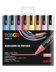 ▷ ROTULADORES POSCA 8 UDS PC5M PASTEL | Taine - Imagen 1