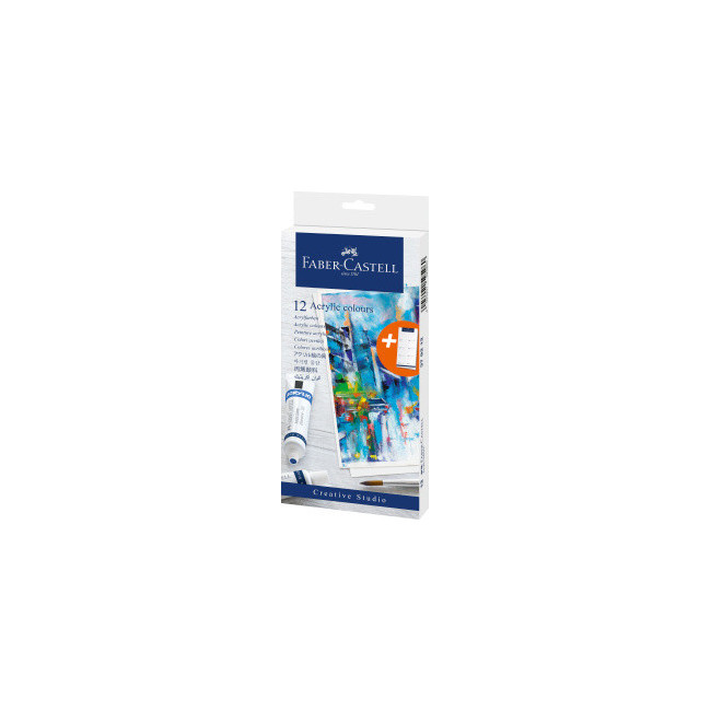 ▷ ACRILICOS FABER CASTELL ESTUCHE 12 TUBOS | Taine - Imagen 1