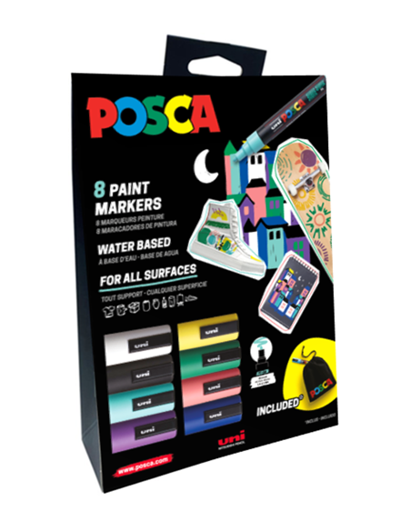 ▷ ROTULADORES POSCA 8 UDS PC-5M ED LIMITADA + REGALO | Taine - Imagen 1