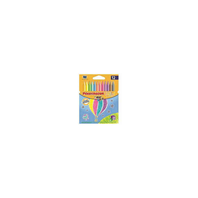 ▷ CAJA CERAS PLASTIDECOR 12 UDS PASTEL KIDS SURTIDO | Taine - Imagen 1