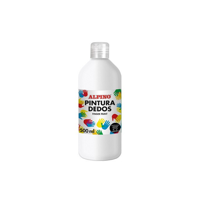 ▷ PINTURA DE DEDOS BOTELLA 500 ML BLANCO | Taine - Imagen 1