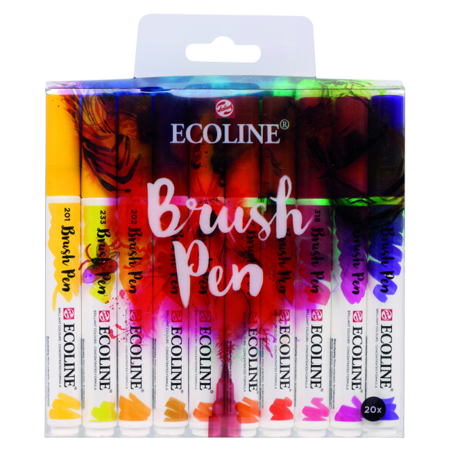 ▷ ROTULADORES ECOLINE 20 UDS ESTUCHE BRUSHPEN | Taine - Imagen 1