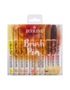 ▷ ROTULADORES ECOLINE 10 COLORES PIEL BRUSHPEN | Taine - Imagen 1