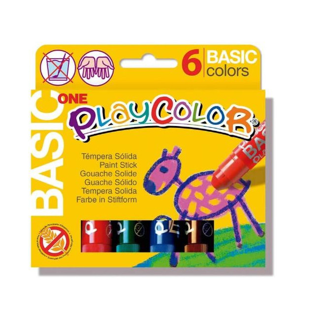 ▷ TEMPERA DUNSA PLAYCOLOR SOLIDA 10G 6 UDS COLORES ESTÁNDAR ONE PLAYCOLOR DUNSA | Taine - Imagen 1