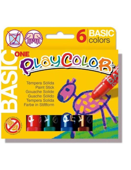 ▷ TEMPERA DUNSA PLAYCOLOR SOLIDA 10G 6 UDS COLORES ESTÁNDAR ONE PLAYCOLOR DUNSA | Taine - Imagen 1