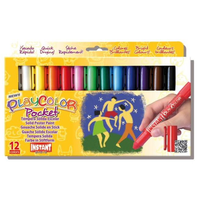 ▷ TEMPERA DUNSA PLAYCOLOR SOLIDA 12 UDS. 5G POCKET COLORES SURT | Taine - Imagen 1