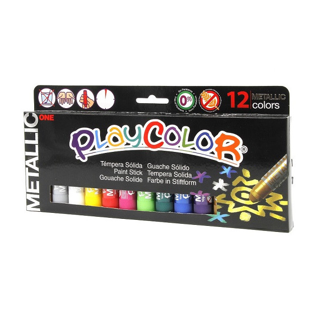 ▷ TEMPERA DUNSA PLAYCOLOR SOLIDA METALICA 12 UDS 10G 12 UDS ONE SURTIDOS | Taine - Imagen 1
