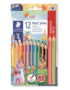 ▷ LAPICES STAEDTLER 10 UDS TRIANGULAR NORIS CLUB JUMBO 128 | Taine - Imagen 1