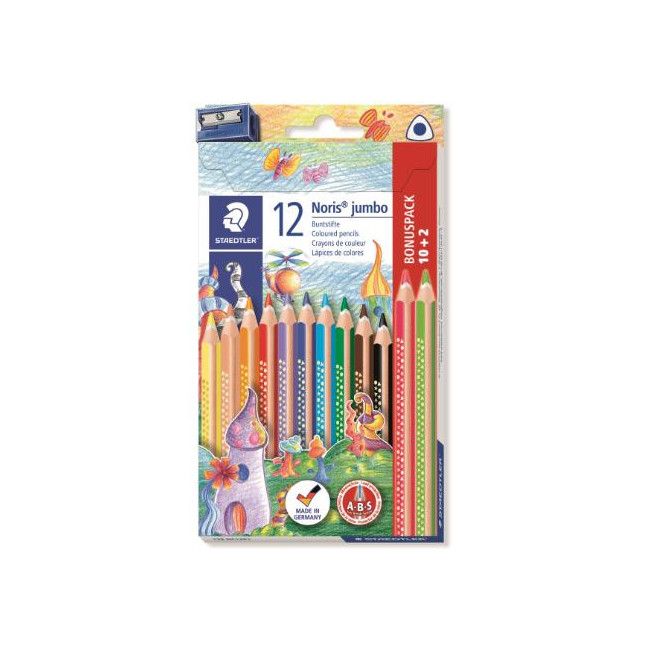 ▷ LAPICES STAEDTLER 10 UDS TRIANGULAR NORIS CLUB JUMBO 128 | Taine - Imagen 1