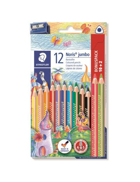 ▷ LAPICES STAEDTLER 10 UDS TRIANGULAR NORIS CLUB JUMBO 128 | Taine - Imagen 1