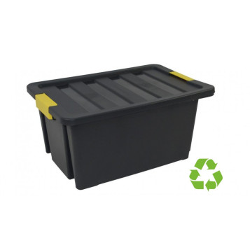 ▷ CAJA ARCHIVO 2000 ALMACENAJE SOSTENBBLE C.TAPA RUEDAS 55 L 430X630X300 MM NEGRO | Taine - Imagen 1