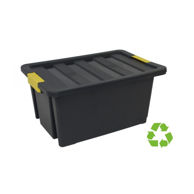 ▷ CAJA ARCHIVO 2000 ALMACENAJE SOSTENBBLE C.TAPA RUEDAS 55 L 430X630X300 MM NEGRO | Taine - Imagen 1