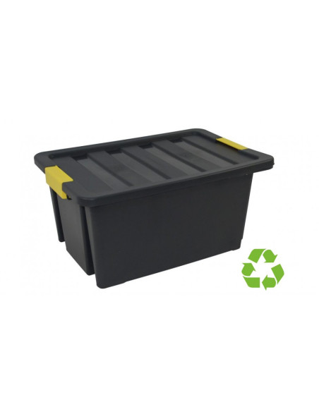 ▷ CAJA ARCHIVO 2000 ALMACENAJE SOSTENBBLE C.TAPA RUEDAS 55 L 430X630X300 MM NEGRO | Taine - Imagen 1
