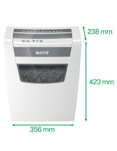 ▷ DESTRUCTORA LEITZ IQ HOME OFFICE P4, BLANCO/PLATA | Taine - Imagen 1