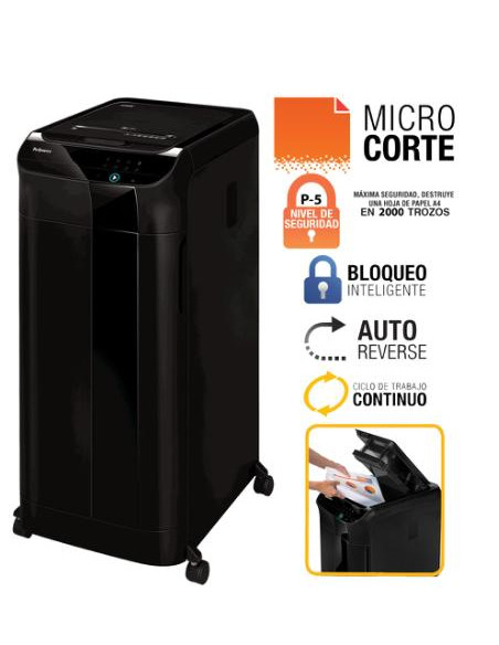 ▷ DESTRUCTORA FELLOWES AUTOMÁTICA MICROCORTE 600M DE 2X12M | Taine - Imagen 1