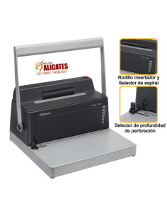 ▷ ENCUADERNADORA FELLOWES ESPIRAL MANUAL METAL 100R INSERTADOR AUTOM | Taine - Imagen 1