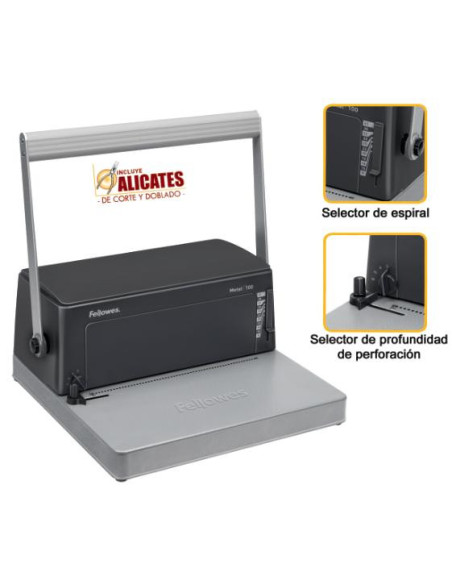 ▷ ENCUADERNADORA FELLOWES ESPIRAL METAL 100 | Taine - Imagen 1