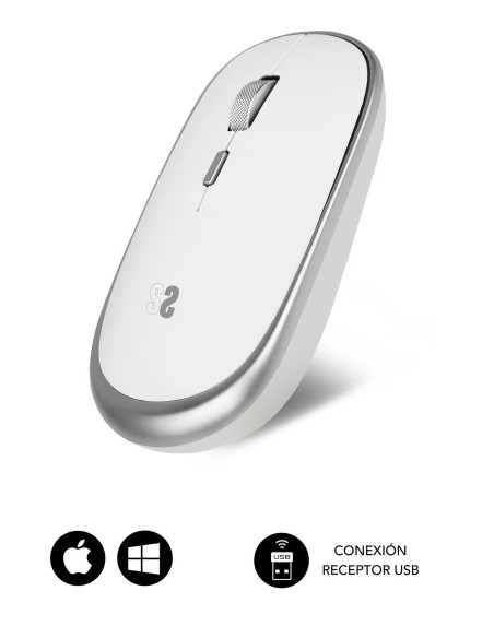 ▷ RATON SUBBLIM OPTICO INALAMBRICO MINI VIRELLES PLATA | Taine - Imagen 1