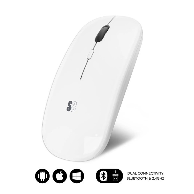 ▷ RATON SUBBLIM INALAMBRICO BLANCO BUSINESS PLUS SILENCIOSO | Taine - Imagen 1