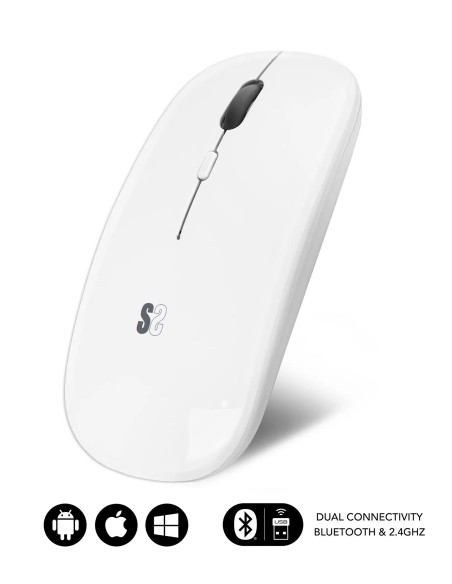 ▷ RATON SUBBLIM INALAMBRICO BLANCO BUSINESS PLUS SILENCIOSO | Taine - Imagen 1