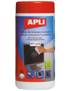 ▷ TOALLITAS APLI LIMPIEZA PANTALLAS 100 UDS | Taine - Imagen 1