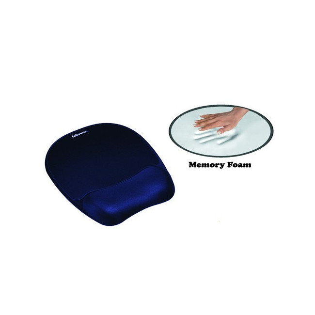 ▷ ALFOMBRILLA FELLOWES CON REPOSAMUÑECAS MEMORY FOAM AZUL | Taine - Imagen 1