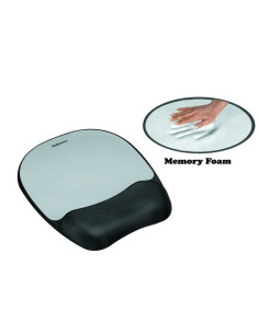 ▷ ALFOMBRILLA FELLOWES A C.REPOSAMUÑECAS MEMORY FOAM NEGRO/PLATA | Taine - Imagen 1