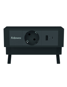 ▷ REGLETA SOBREMESA FELLOWES 1 TOMA USB A/C NEGRO | Taine - Imagen 1
