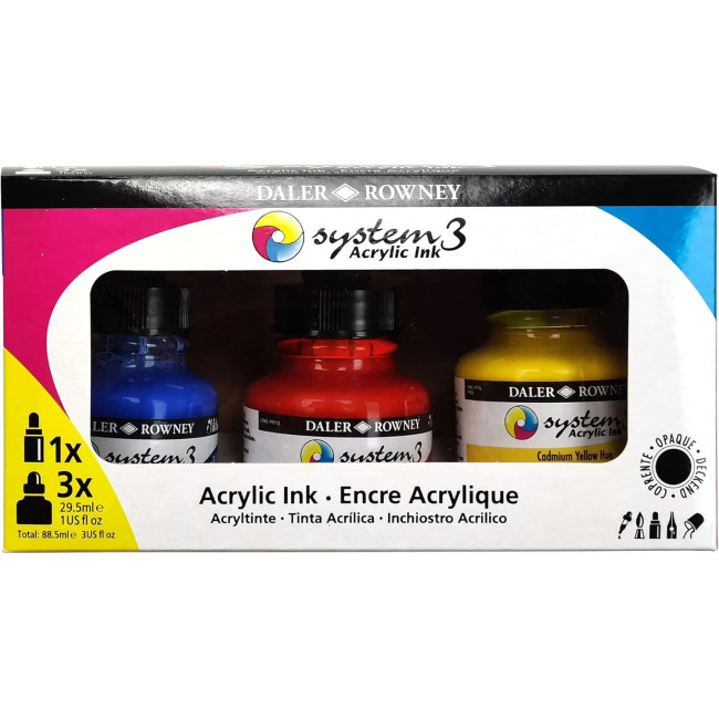 ▷ SET DALER ROWNEY TINTA ACRILICA STARTER 3X29,5 | Taine - Imagen 1