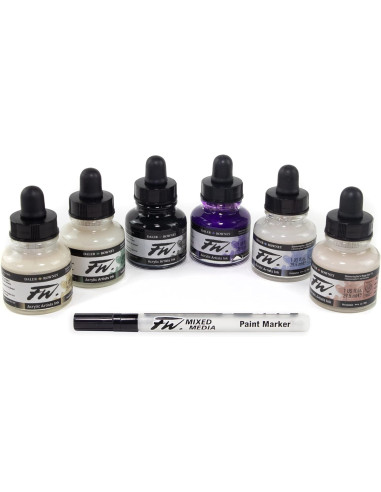▷ SET DALER ROWNEY TINTA ACRILICA BRILLANTE 6X29,5ML | Taine - Imagen 1