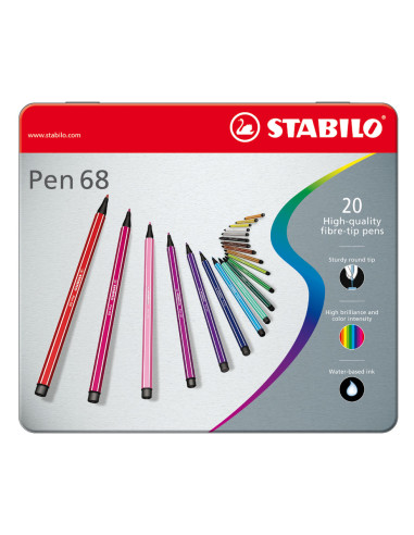 ▷ ROTULADORES STABILO 20 UDS PEN 68 | Taine - Imagen 1