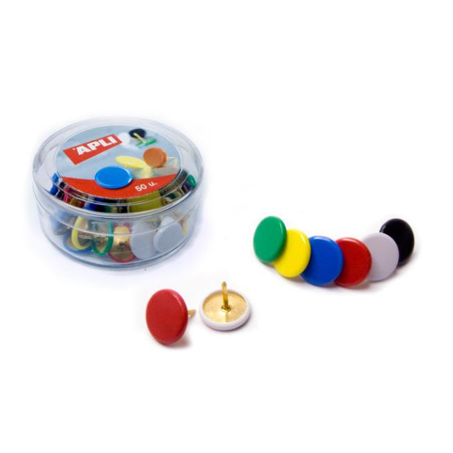▷ CHINCHETAS CJ.50 UD APLI COLORES SURTIDAS | Taine - Imagen 1