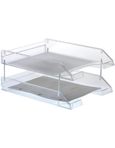 ▷ BANDEJA ARCHIVO 2000 APILABLE 715T CRISTAL | Taine - Imagen 1