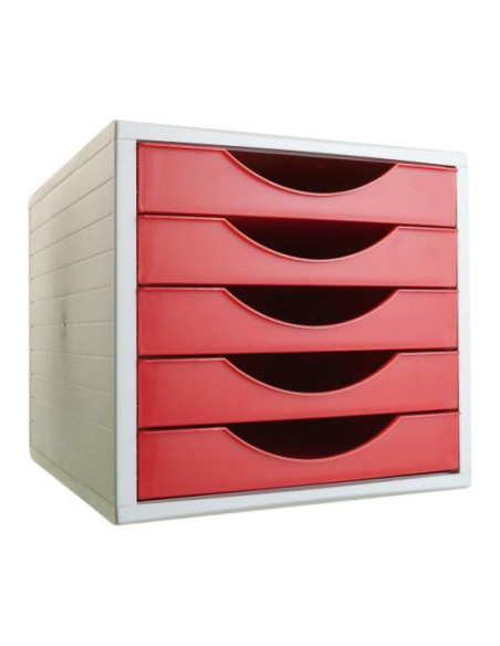 ▷ MODULO ARCHIVO 2000 5 CAJONES ARCHIVOTEC 4000 ROJO | Taine - Imagen 1