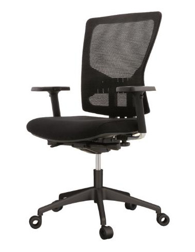 ▷ SILLA ROCADA OFICINA RD937 NEGRA BRAZOS | Taine - Imagen 1