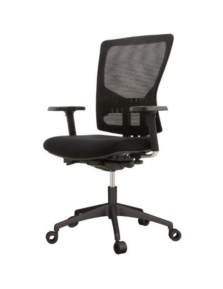 ▷ SILLA ROCADA OFICINA RD937 NEGRA BRAZOS | Taine - Imagen 1