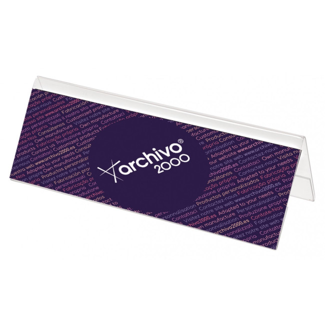 ▷ PORTANOMBRES ARCHIVO 2000 SOBREMESA DIN A5 POLIESTI TRANSP 60X210X75MM | Taine - Imagen 1