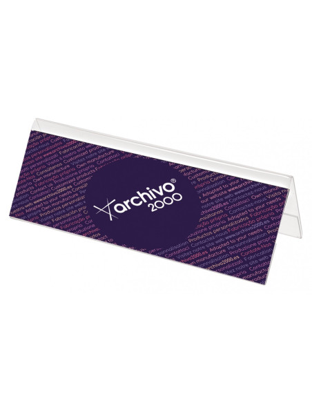 ▷ PORTANOMBRES ARCHIVO 2000 SOBREMESA DIN A5 POLIESTI TRANSP 60X210X75MM | Taine - Imagen 1