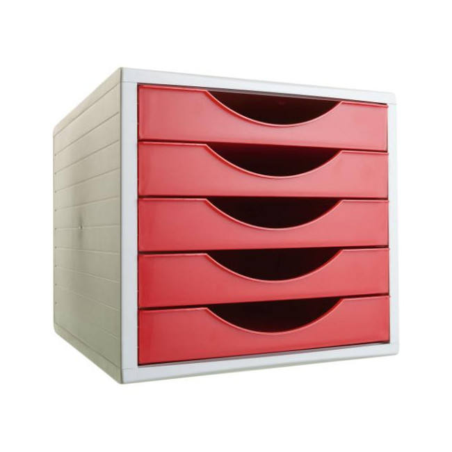 ▷ MODULO ARCHIVO 2000 5 CAJONES ARCHIVOTEC 4000 ROJO | Taine - Imagen 1