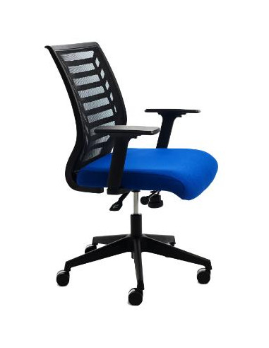 ▷ SILLA ROCADA OFICINA RD907 AZUL CON BRAZOS | Taine - Imagen 1