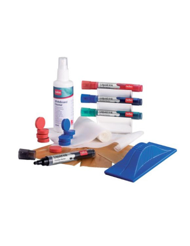 ▷ ROTULADORES NOBO 4 UDS+BORRDOR+5 RECAMBIOS PIZARRA BLANCA MAGNETICO | Taine - Imagen 1