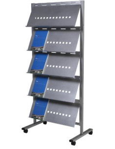 ▷ EXPOSITOR ROCADA PIE MOVIL METALICO 5 ESTANTES 820X1850 CM | Taine - Imagen 1