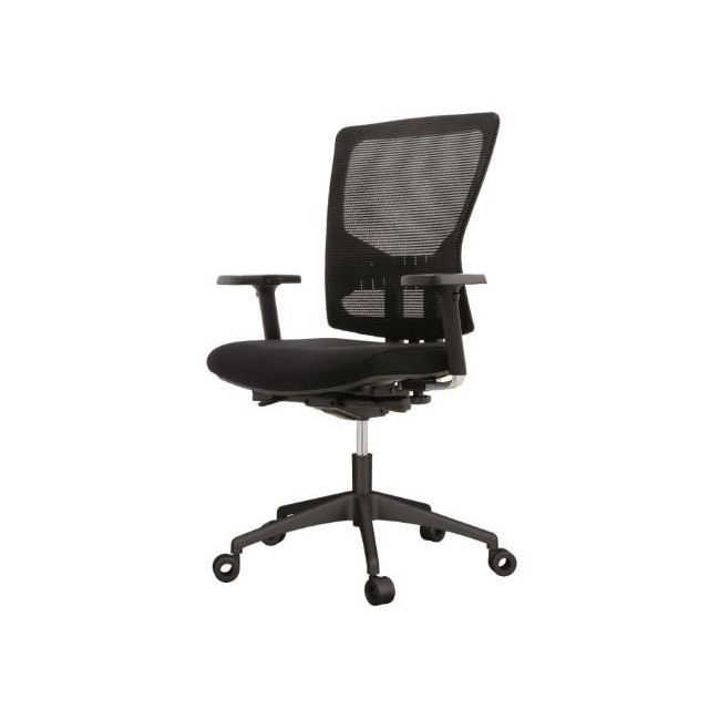 ▷ SILLA ROCADA OFICINA RD937 NEGRA BRAZOS | Taine - Imagen 1