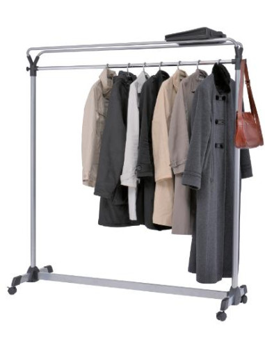 ▷ PERCHERO ALBA DE GRAN CAPACIDAD CON RUEDAS 540X1530X1715 MM GRIS | Taine - Imagen 1