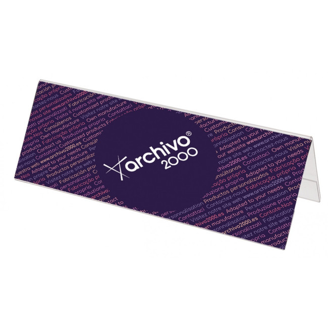 ▷ PORTANOMBRES ARCHIVO 2000 SOBREMESA DIN A4 POLIESTI TRANSP BRILLO 85X300X102MM | Taine - Imagen 1