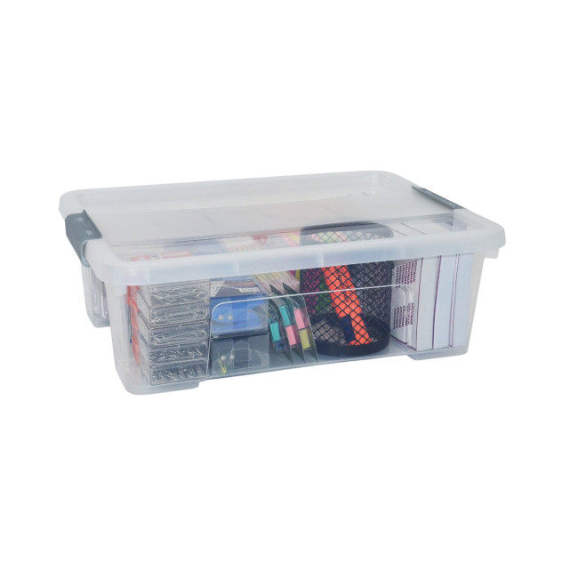 ▷ CAJA ARCHIVO 2000 ALMACENAJE APILABLE CON TAPA 10 L. 280X400X130 MM CRISTA | Taine - Imagen 1